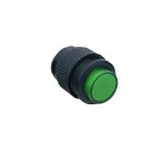 Кнопка R16-503 2pin без фіксації зелена підсвітка